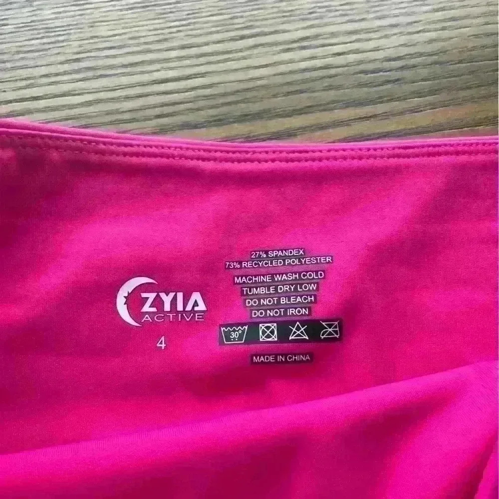 Zyia Active Pink Cropped Legging Tights Size 4 — image 4 of 8